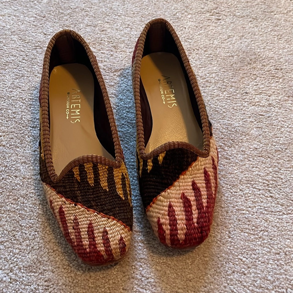 Artemis Design kilim loafers size 8
